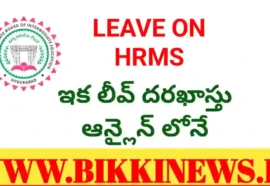 LEAVE APPLICATION IN HRMS PORTAL ONLY IN INTERMEDIATE EDUCATION