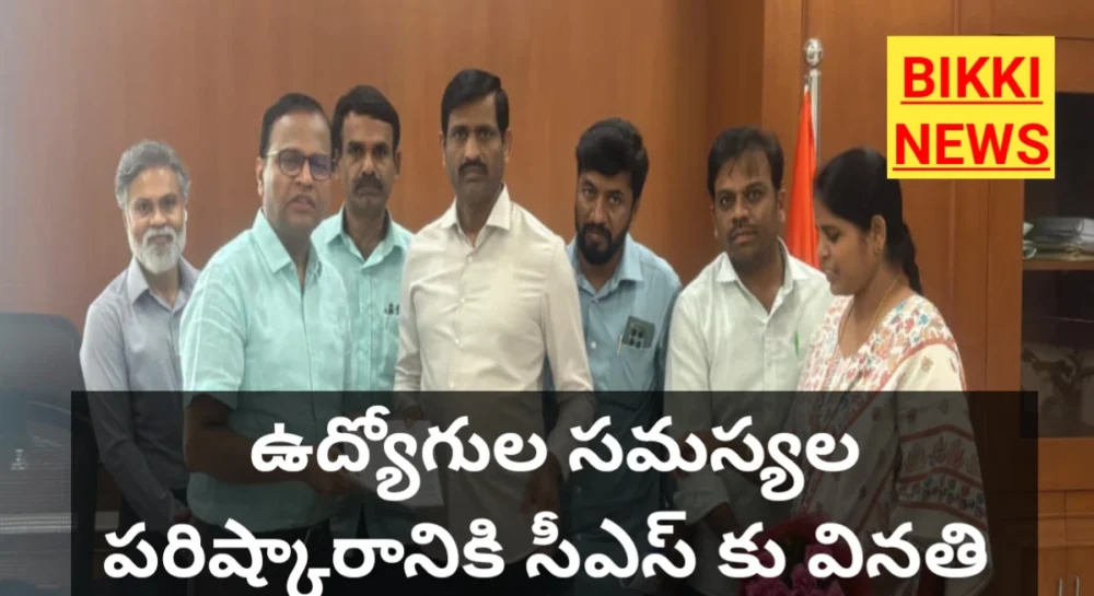 Employees - సీఎస్ దృష్టికి ఉద్యోగుల సమస్యలు - bikki news