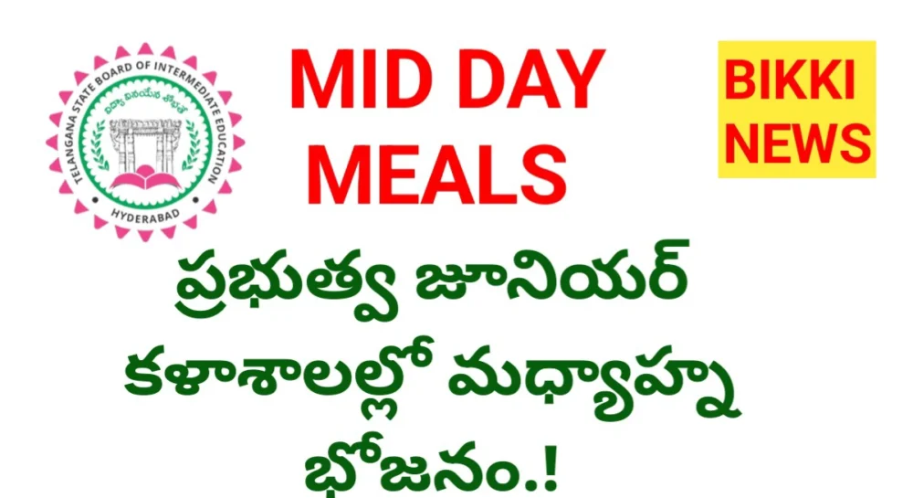 Mid day meals in Government junior colleges 1
