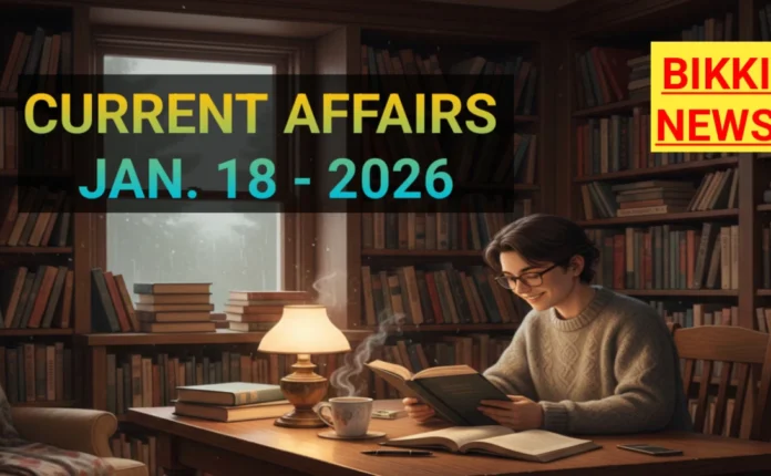ONE LINER CURRENT AFFAIRS 18 JANUARY 2026 - కరెంట్ అఫైర్స్ 12 ONE LINER CURRENT AFFAIRS 18 JANUARY 2026