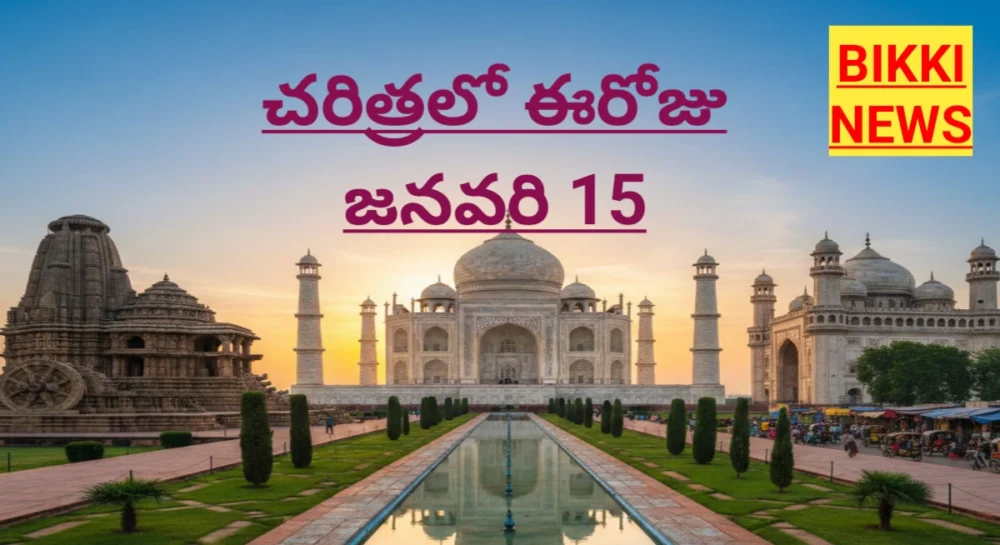 Today in history - చరిత్రలో ఈరోజు జనవరి 15 - bikki news