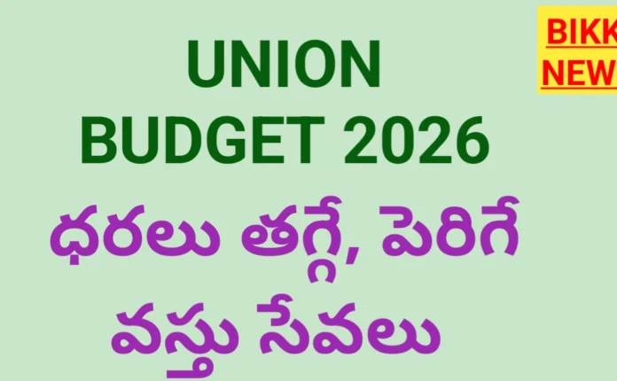Goods and services with decreasing and increasing prices according to budget 2026