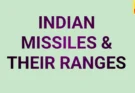 Indian missiles and their range - మిస్సైల్స్ వాటి పరిధి - bikki news