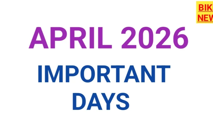 April month important days list by bikki news