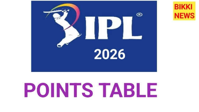Ipl 2026 points table by bikki news