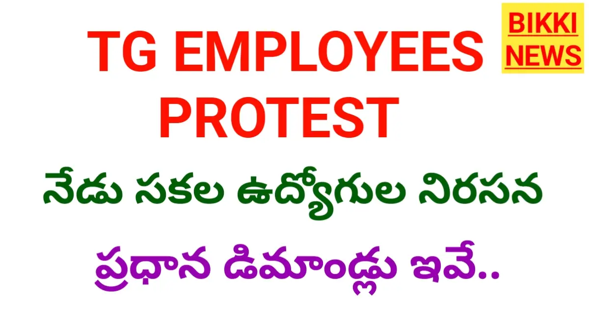 Employees protest - నేడు సకల ఉద్యోగుల నిరసన - ప్రధాన డిమాండ్ లు ఇవే - bikki news