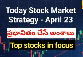 Today stock market strategy april 23rd - bikki news
