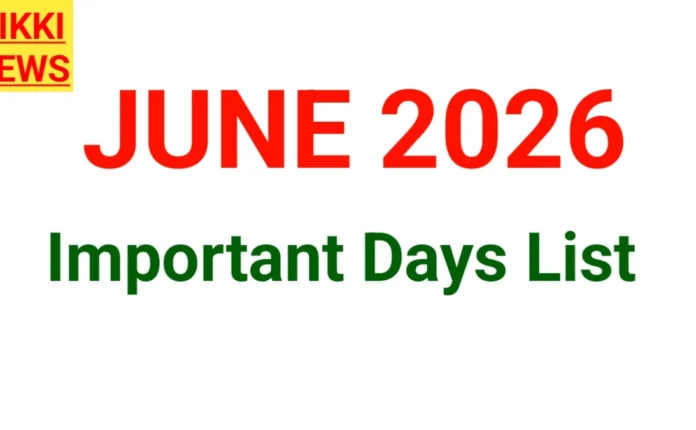 June 2026 important days list