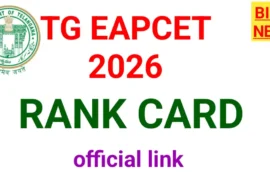 Tg eapcet 2026 rank card download link - bikki news