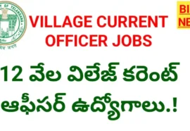 Village current officer jobs - 12 వేల ఔట్ సోర్సింగ్ ఉద్యోగాలు - bikki news