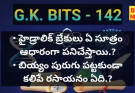 Daily gk bits in telugu part 142 - జీకే బిట్స్ - bikki news