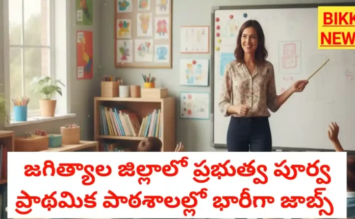 Pre primary govt schools jobs