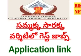 Guest faculty jobs - సమ్మక్క సారక్క వర్శిటీలో గెస్ట్ జాబ్స్ - bikki news