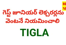 Guest faculty జూనియర్ కళాశాలల్లో గెస్ట్ అధ్యాపకులను వెంటనే నియమించాలి – tigla - bikki news