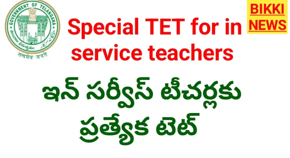 Special tet for in service teachers