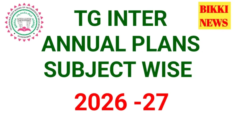 Intermediate annual plans subject wise 2026