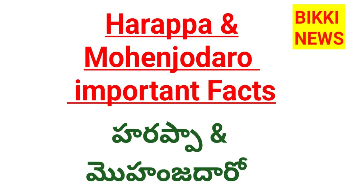 Harappa and mohenjodaro civilizations important facts