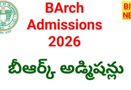 Telangana barch admissions 2026 notification.