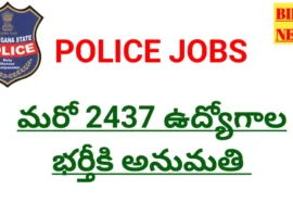 2437 police jobs recruitment in telangana