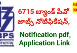 Ibps 6715 po jobs notification