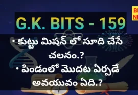 Gk bits in telugu by bikki news