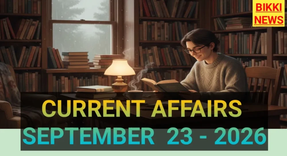 Current affairs 23rd september 2026 - కరెంట్ అఫైర్స్