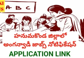 Hamumakonda district anganwadi jobs notification.
