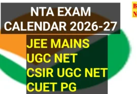 Nta exam calendar 2026 - 27