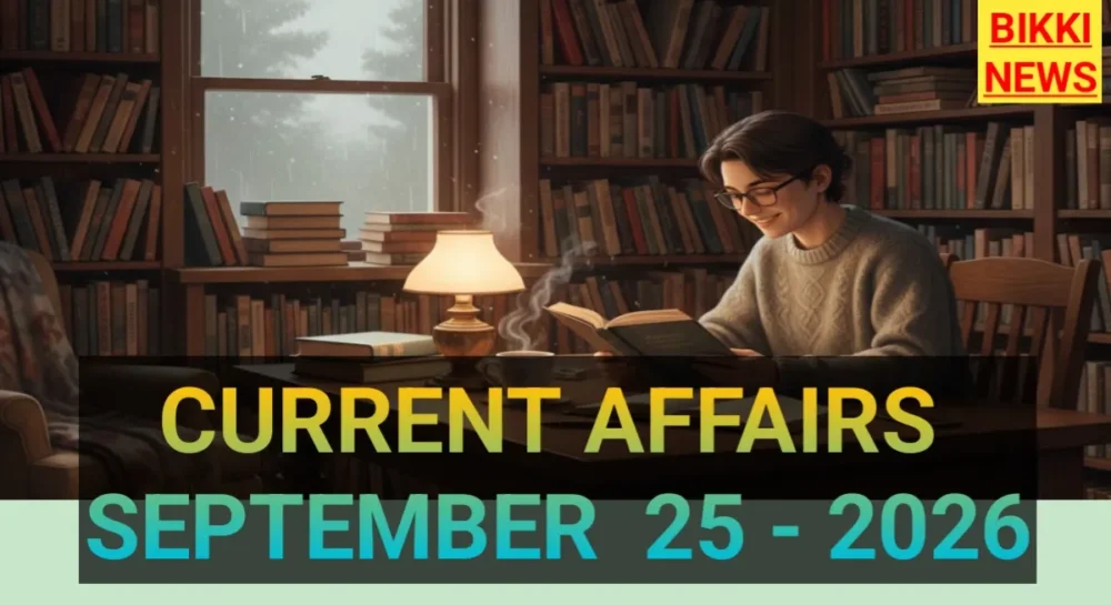 Top current affairs 2026 september 25th