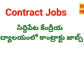 Contract jobs in kvs siddipet