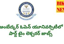 Braou part time lecturers jobs notification