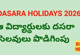 Dasara Holidays 2026 Extended - ఆ విద్యార్థులకు దసరా సెలవులు పొడిగింపు Dasara holidays 2026 extended