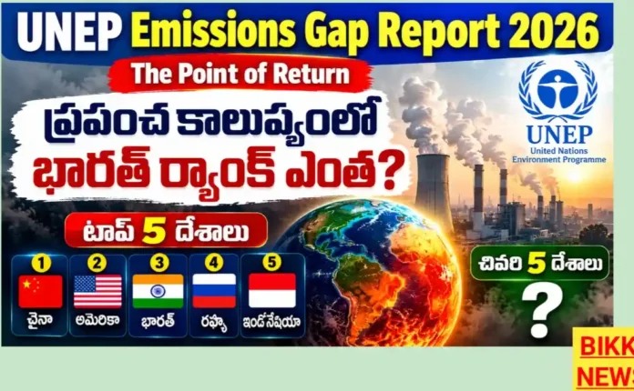 Emissions Gap Report 2026 - ప్రపంచ కాలుష్యంపై యూఎన్ నివేదిక Emissions gap report 2026