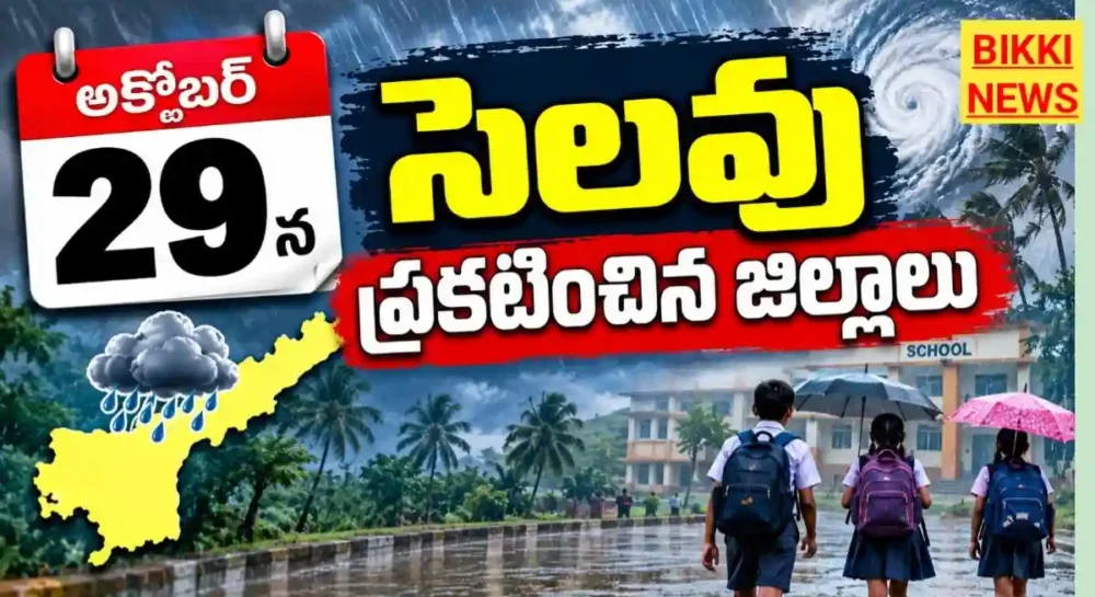 Holiday for schools on 29th