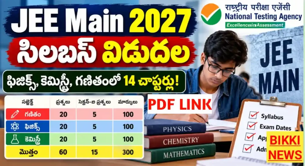 Jee Main 2027 Syllabus Pdf కోసం క్లిక్ చేయండి Jee main 2027 syllabus pdf