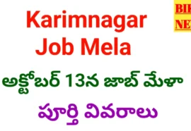 Karimnagar Job Mela - 13న జాబ్ మేళా Karimnagar job mela on 13th october