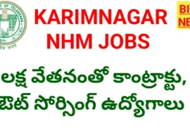 Karimnagar Nhm Jobs Notification 2026 - లక్ష వరకు వేతనంతో కాంట్రాక్టు జాబ్స్ Karimnagar nhm jobs notification 2026