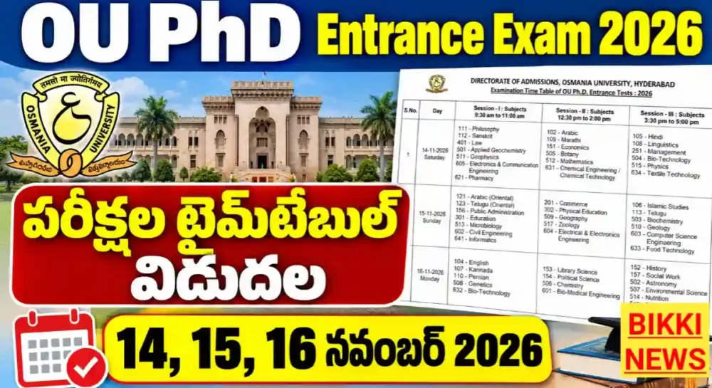 Ou phd entrance tests 2026 schedule