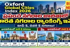 Oxford Global Cities Index 2026 - ప్రపంచ నగరాల జాబితాలో భారత నగరాల ర్యాంకింగ్స్ Oxford global cities index 2026