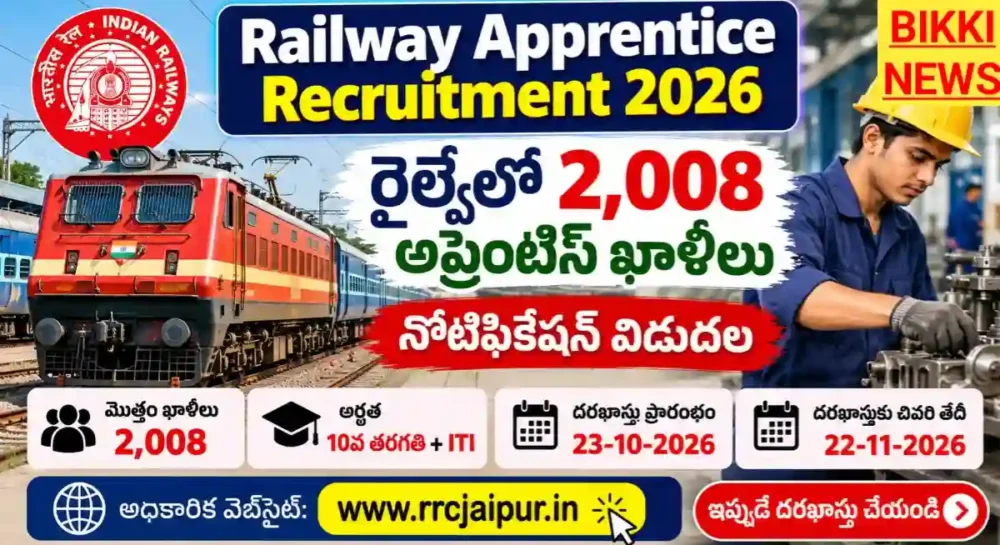 Railway apprentice recruitment 2026