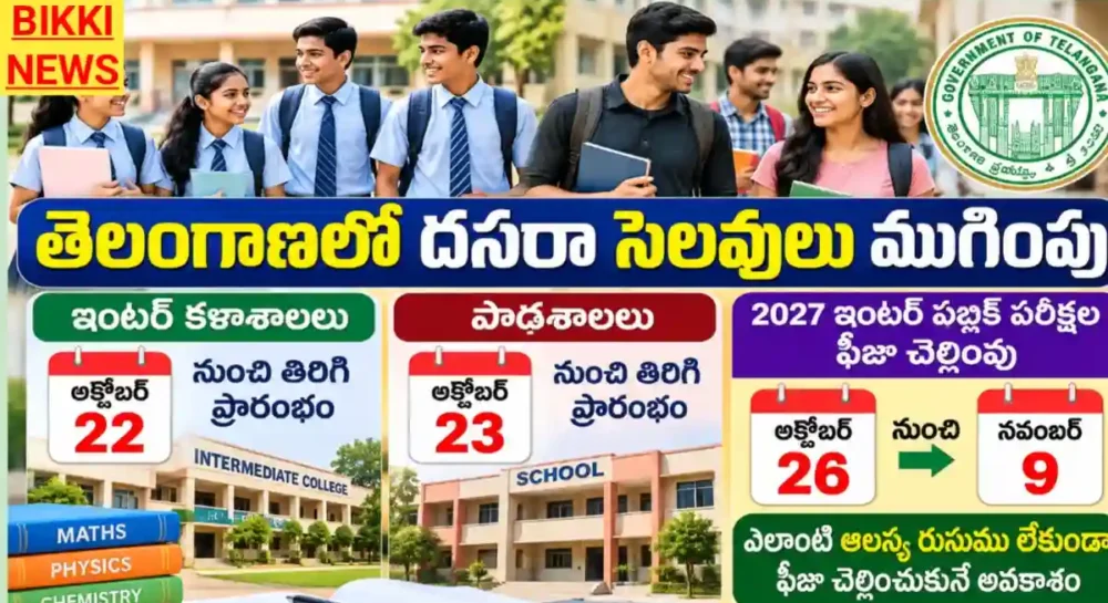 Telangana inter colleges reopen on 22nd october