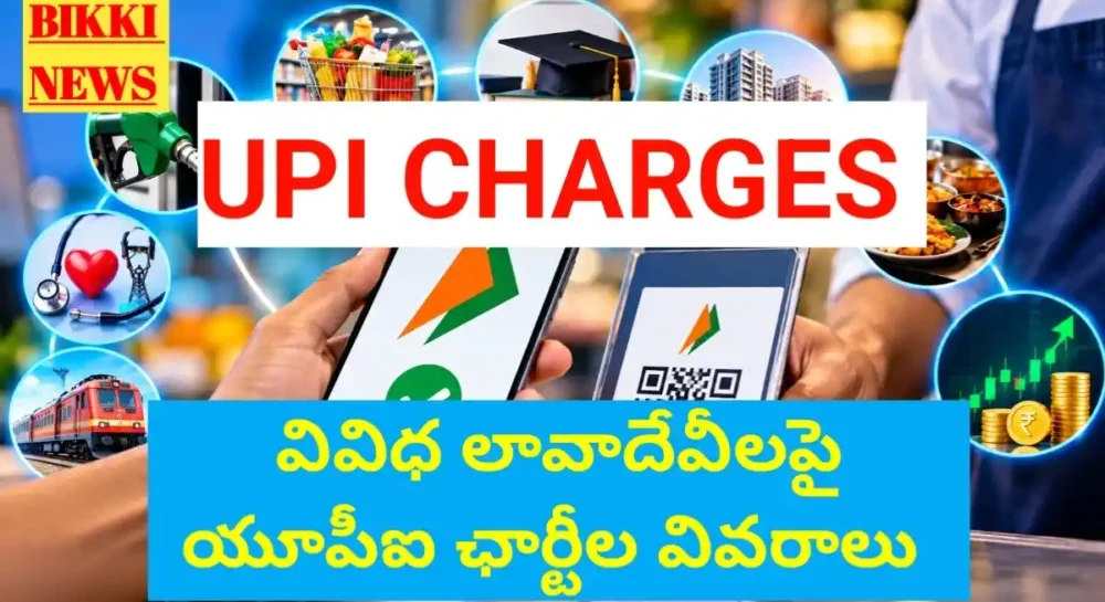 Upi charges for various transactions