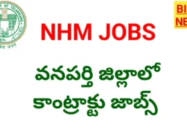 Wanaparthy nhm recruitment 2026 - వనపర్తి జిల్లాలో 27 కాంట్రాక్ట్ ఉద్యోగాలు