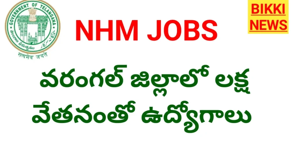 Warangal Nhm Recruitment 2026 - తెలంగాణలో 38 ఉద్యోగాలు - రూ.1 లక్ష వరకు జీతం Warangal nhm recruitment 2026